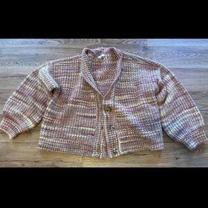 Madewell Textured Knit Cardigan in Earth Tones